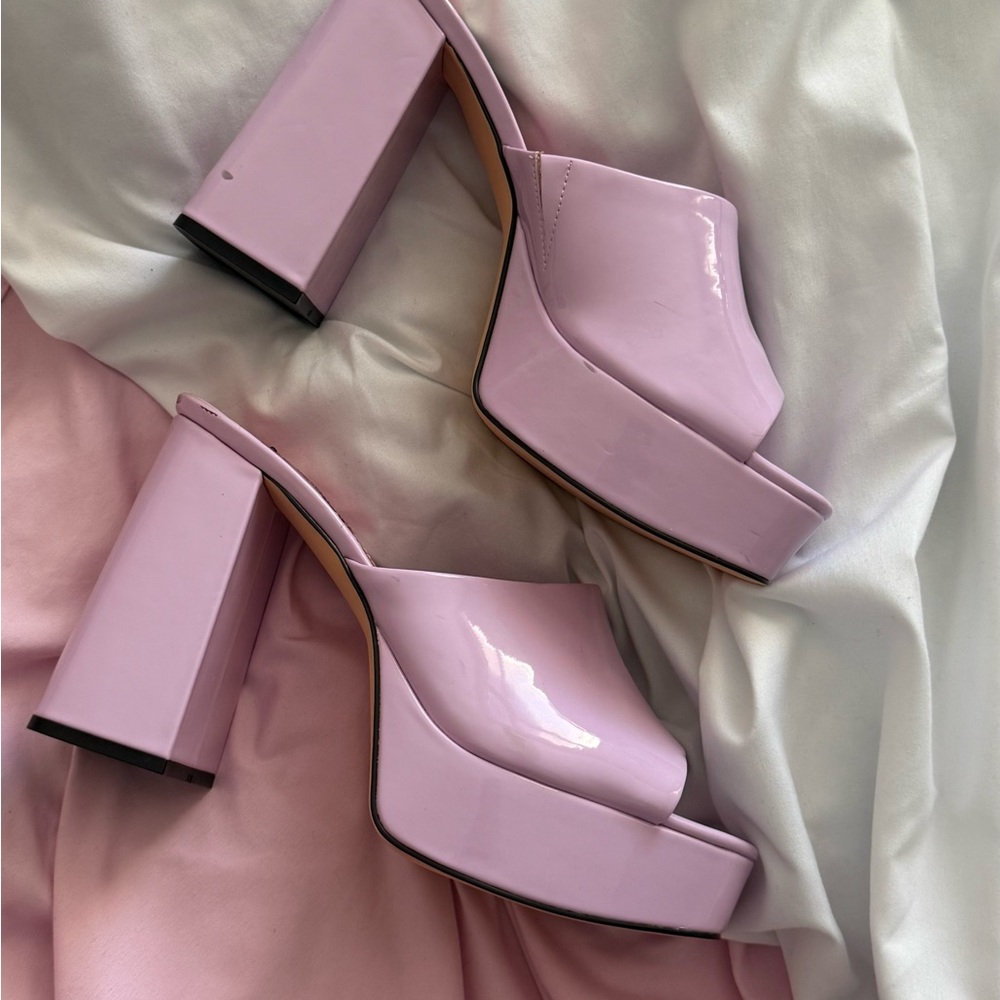 Nine West Women's Light Purple Platform Sandals - Picture 5 of 7